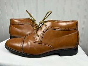 Nunn Bush Mens Brown Leather Wingtip Oxford Ankle chukka Boots Size 8.5M